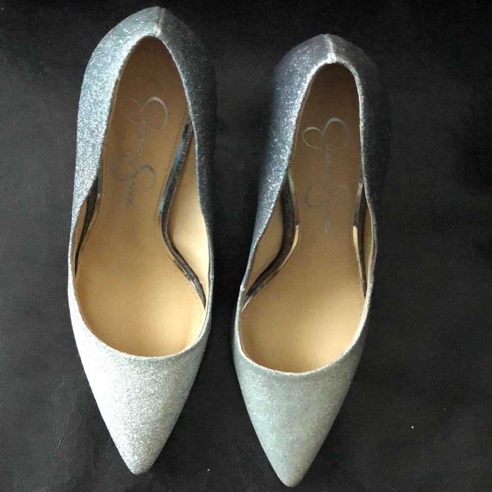 Silver glitter Ombré Heels